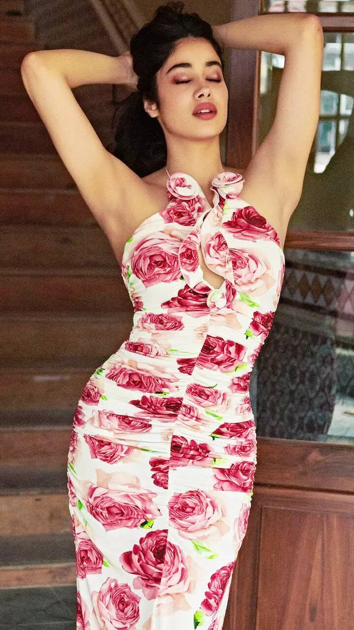 Janhvi Kapoor makes hearts skip a beat in floral cut-out dress