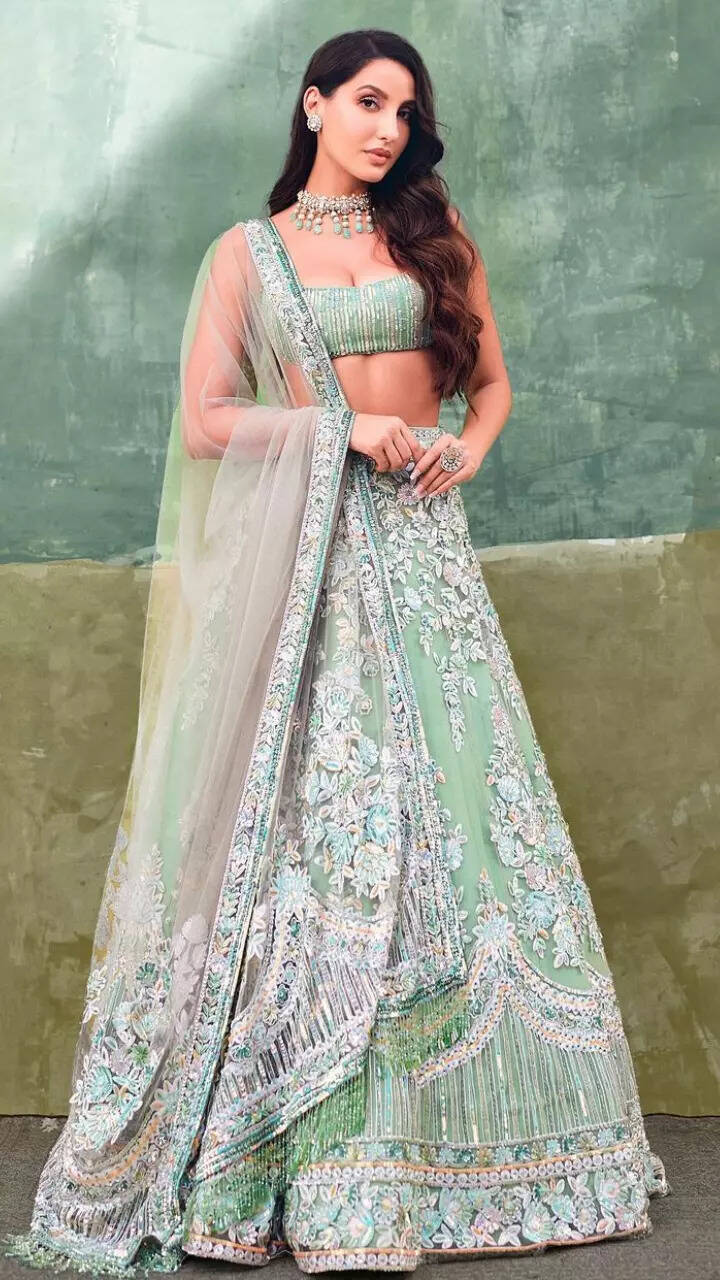 Nora Fatehi is an absolute goddess in lehengas
