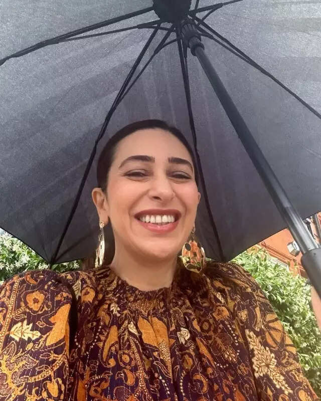 Karisma Kapoor looks stunning in printed dress as she enjoys the rain on the streets of London, see pictures