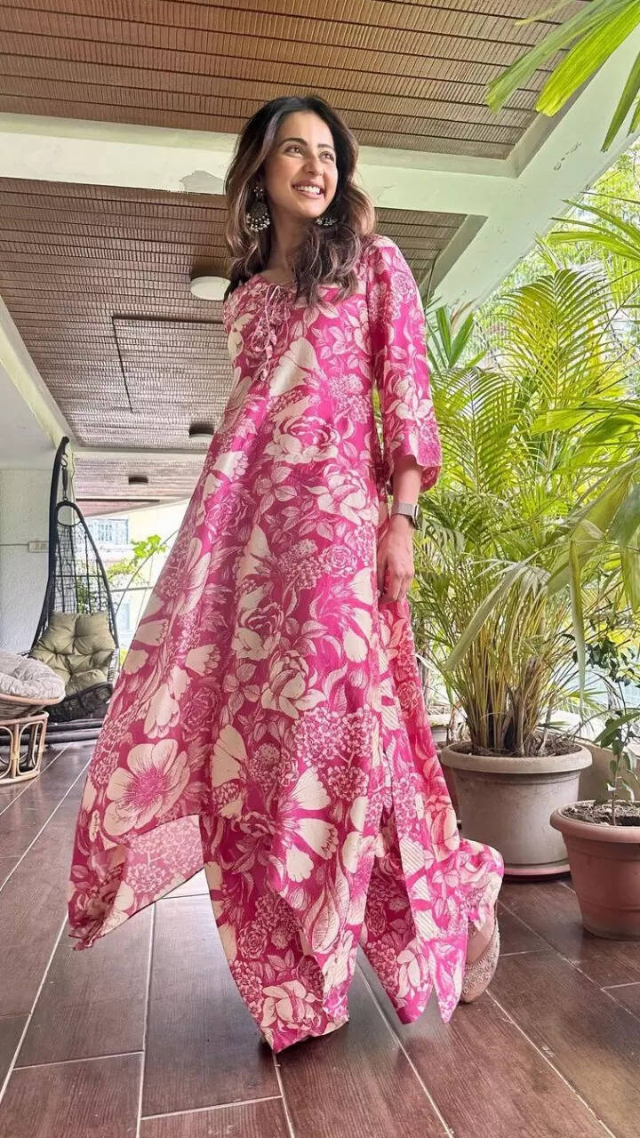 Rakul Preet Singh blooms in gorgeous floral kurta set