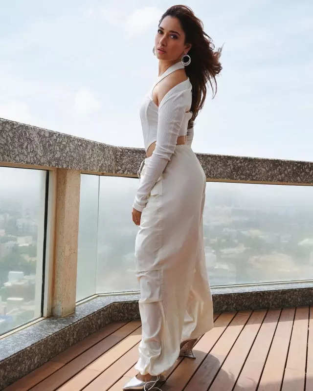 Tamannaah Bhatia spells monochrome magic with her look in stylish pantsuit, see pictures