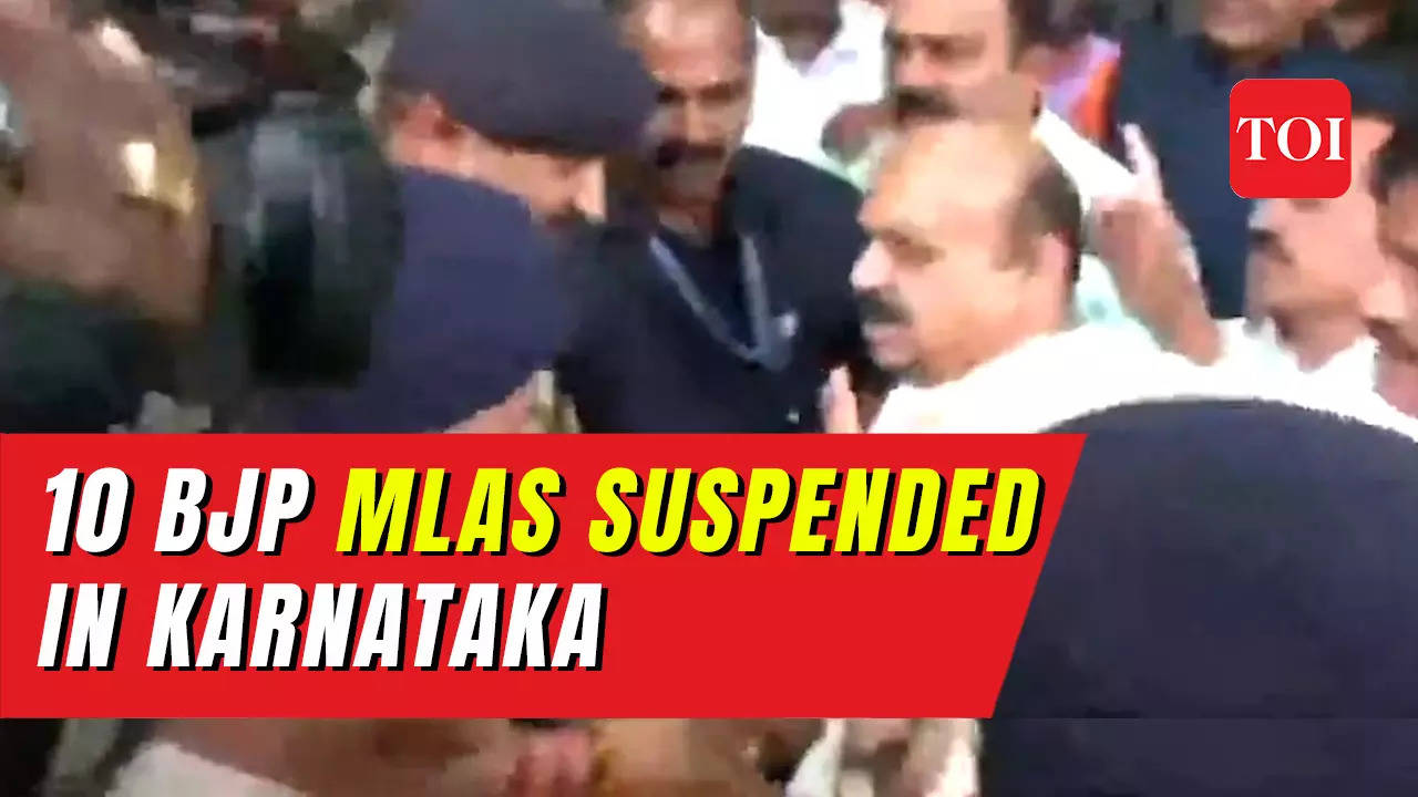 Karnataka: 10 BJP MLAs suspended from Assembly for creating ruckus