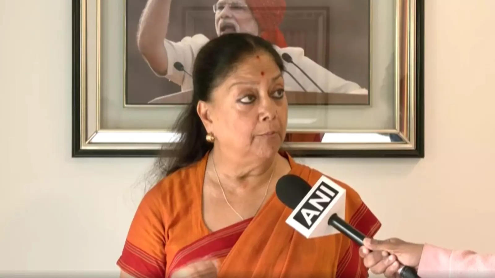 “even Young Girls Arent Spared” Vasundhara Raje Takes Aim At Cm Gehlot