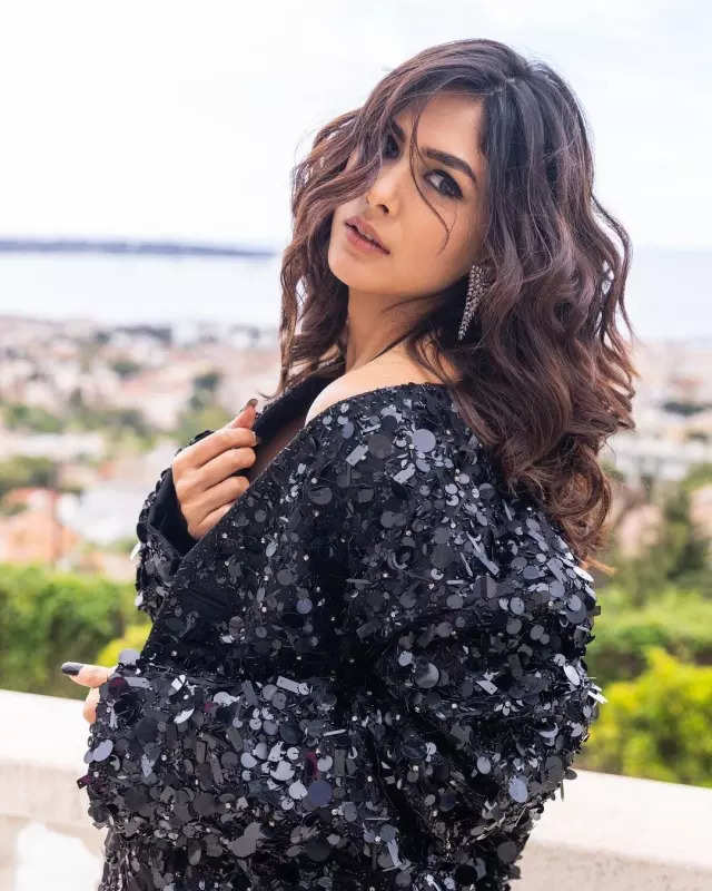 Mrunal Thakur serves glam in all-black looks with touch of bling, see stylish pictures