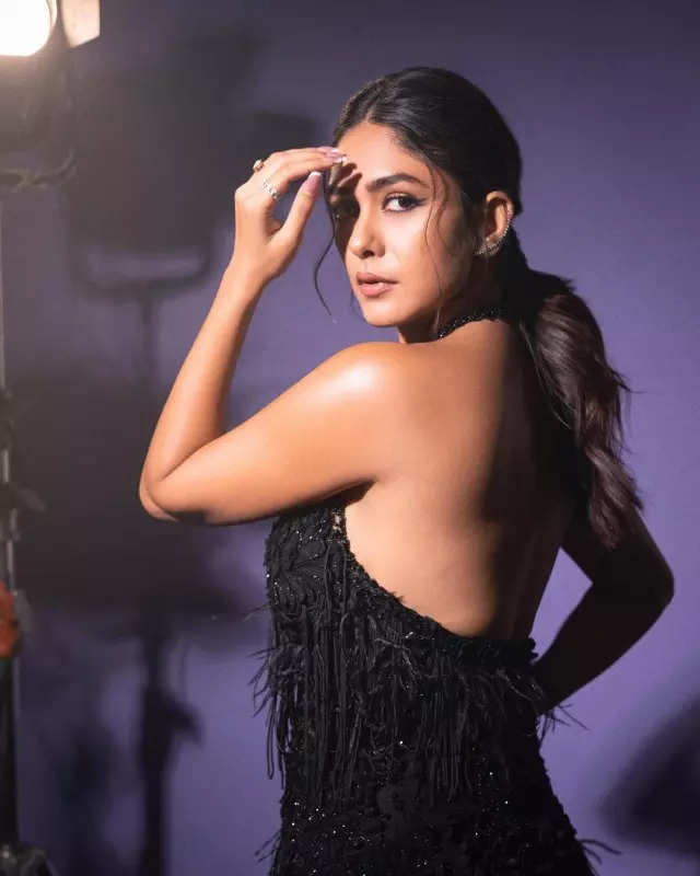 Mrunal Thakur serves glam in all-black looks with touch of bling, see stylish pictures