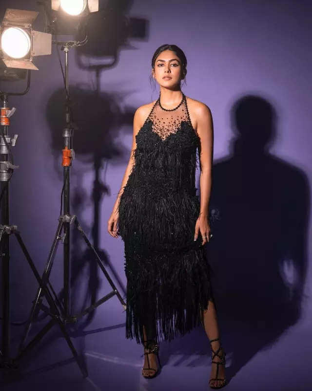 Mrunal Thakur serves glam in all-black looks with touch of bling, see stylish pictures