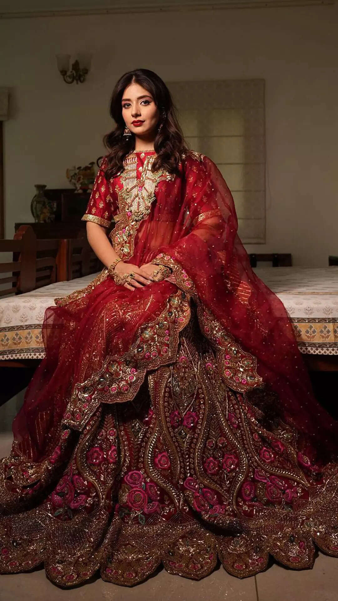 Tania looks like a dream in bridal lehengas