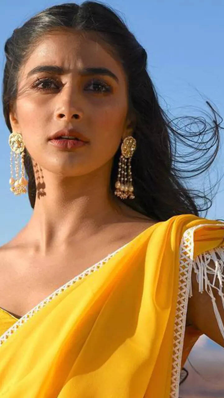 Pooja Hegde dazzles fans in opulent saree blouse designs