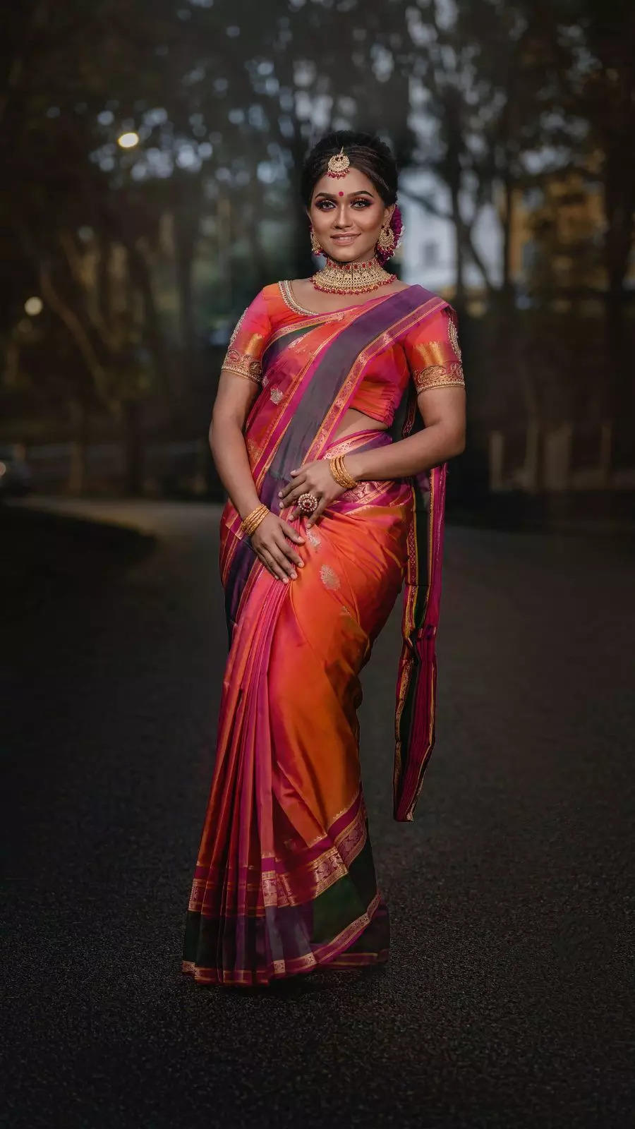 A Young Woman Posing in Her Traditional Saree Dress · Free Stock Photo-megaelearning.vn