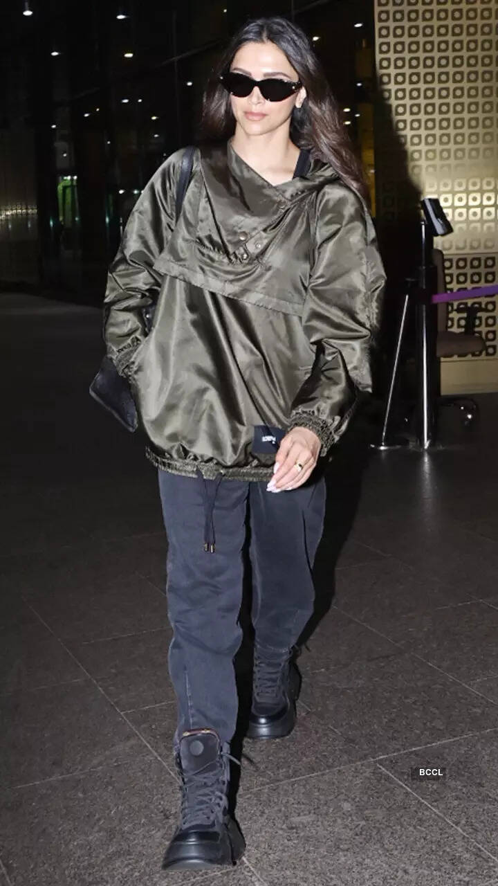 ​Deepika Padukone sets airport fashion goals in casual-chic look​