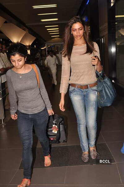 Deepika spotted @ airport