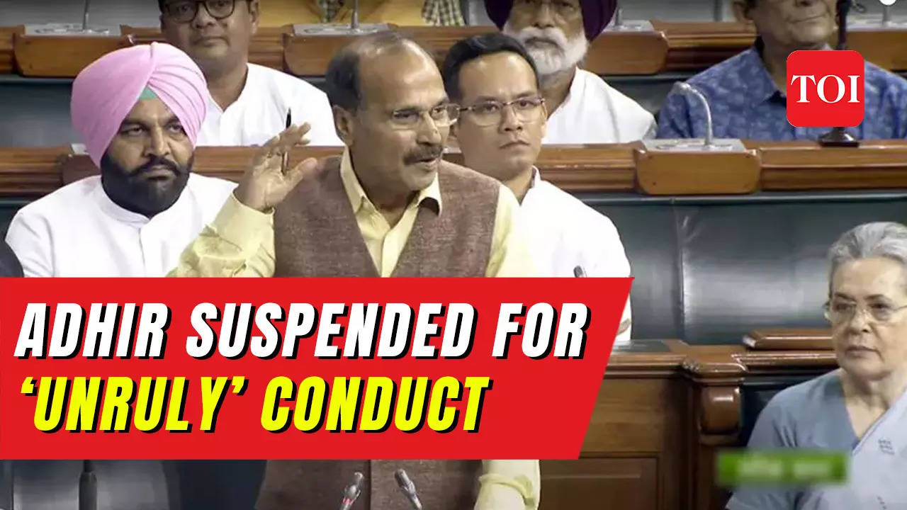 Leader of Opposition, Adhir Ranjan Chowdhury suspended from Lok Sabha for ‘unruly’ conduct