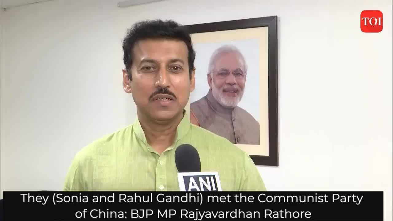 Rajyavardhan Rathore Sonia And Rahul Gandhi In 2008 Were In China To Meet Communist Party Of