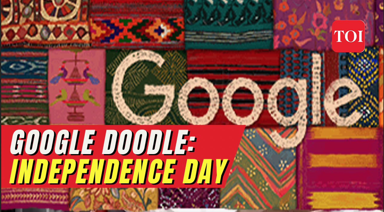 Google Doodle honours Independence Day with vibrant Indian textile crafts