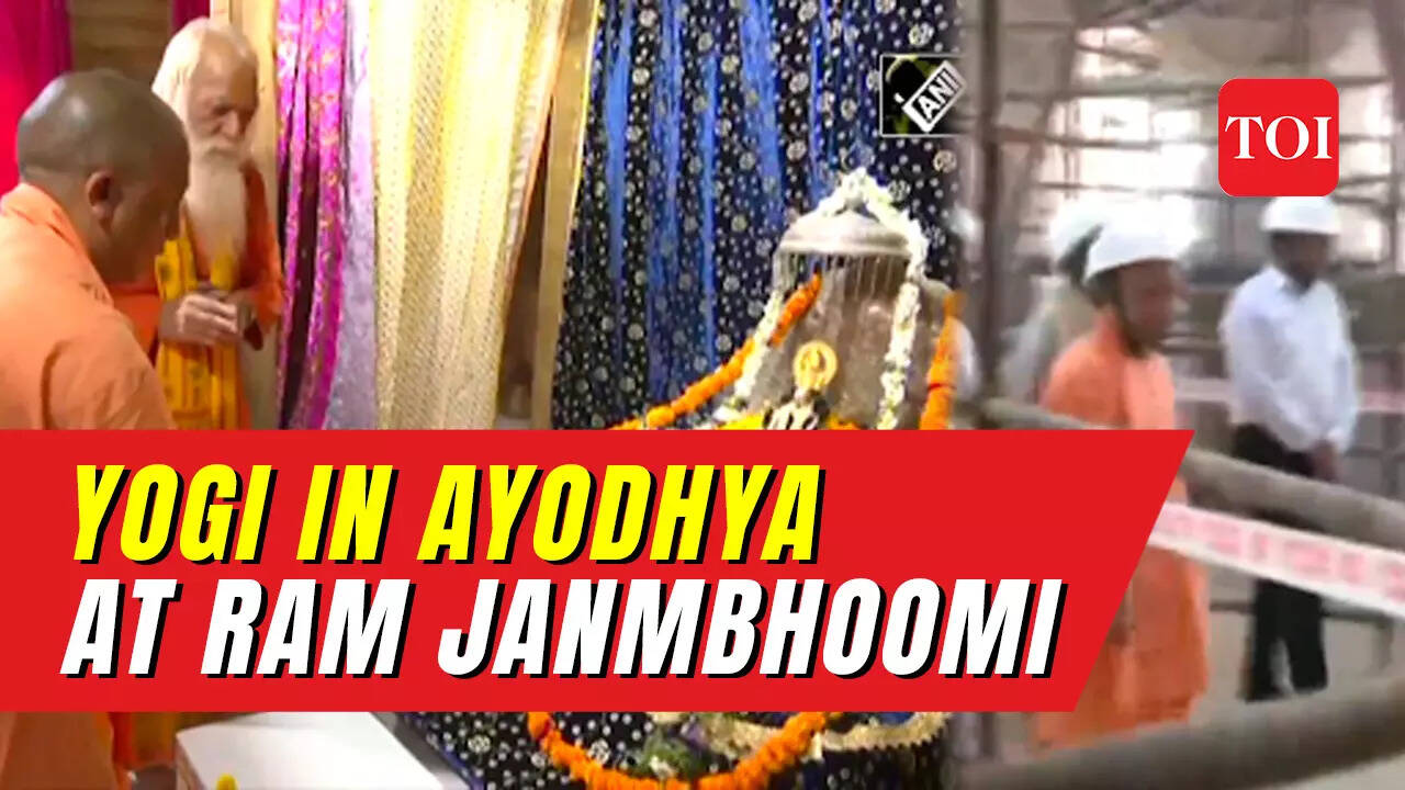 UP CM Yogi Adityanath takes stock of construction of Ram Temple in Ayodhya