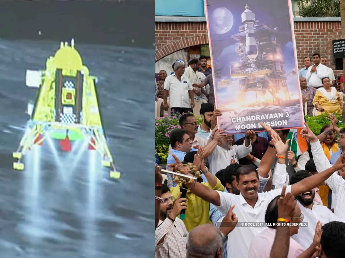 Celebrations take place across the nation with great pomp and fervour as Chandrayaan-3 landed successfully on Moon | Photogallery - ETimes