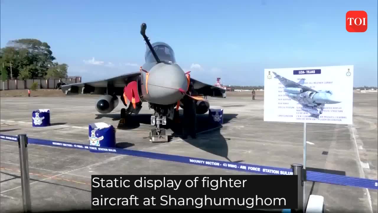 Static display of fighter aircraft at Shanghumughom