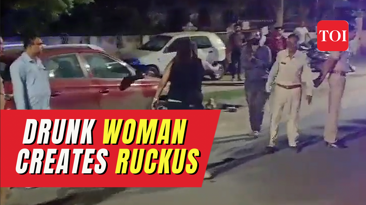 Viral: In dry state Gujarat, drunk woman attacks, hurls abuses at cops