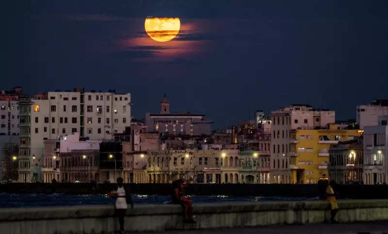 Super Blue Moon 2023: Rare spectacle illuminates the sky around the world, see pictures