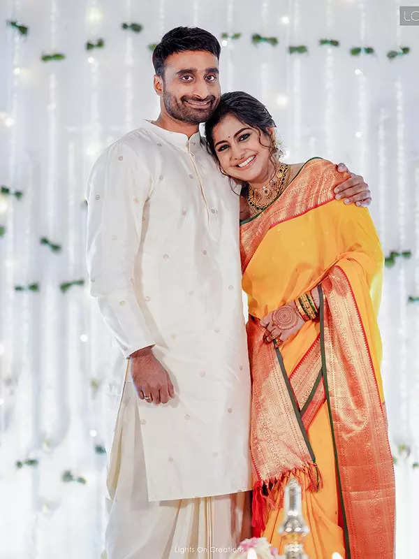 Malayalam star Meera Nandan's joyous engagement to businessman Sreeju captured in dreamy pictures