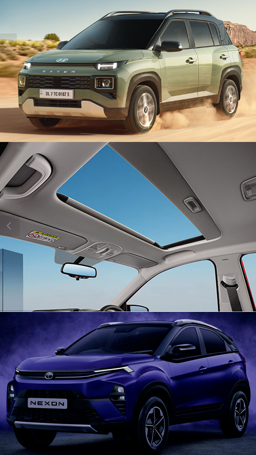 10 Cheapest Cars Available with a Sunroof sunroof tata nexon