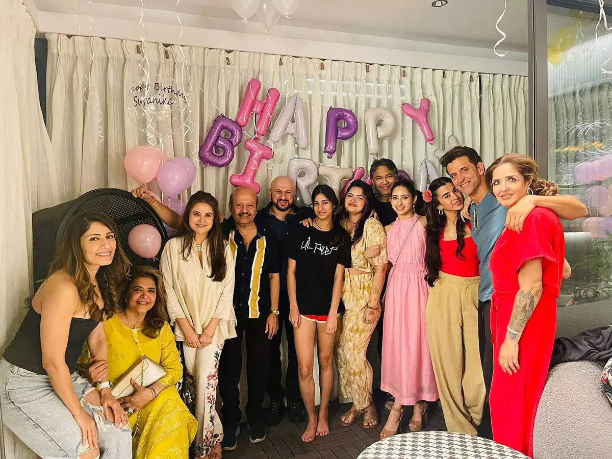 Saba Azad joins Hrithik Roshan and family for his niece Suranika Soni’s birthday celebration