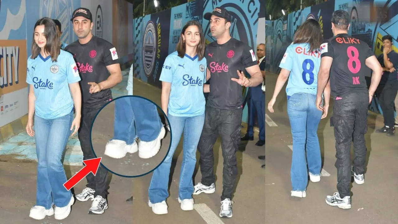 Alia Bhatt And Ranbir Kapoor Step Out For Football Match Actress Shoes Grab Attention 2224