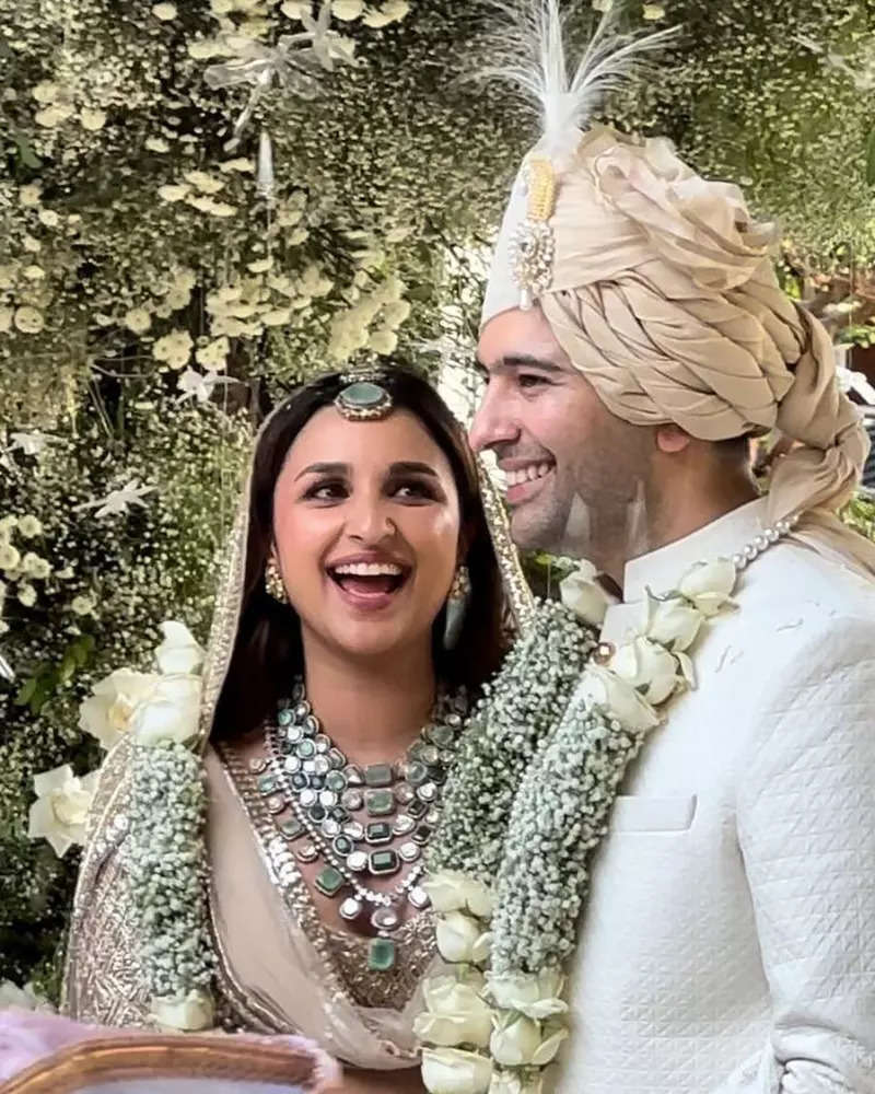 ​These beautiful pictures from Parineeti Chopra and Raghav Chadha’s wedding festivities are what fairytales are made of!​