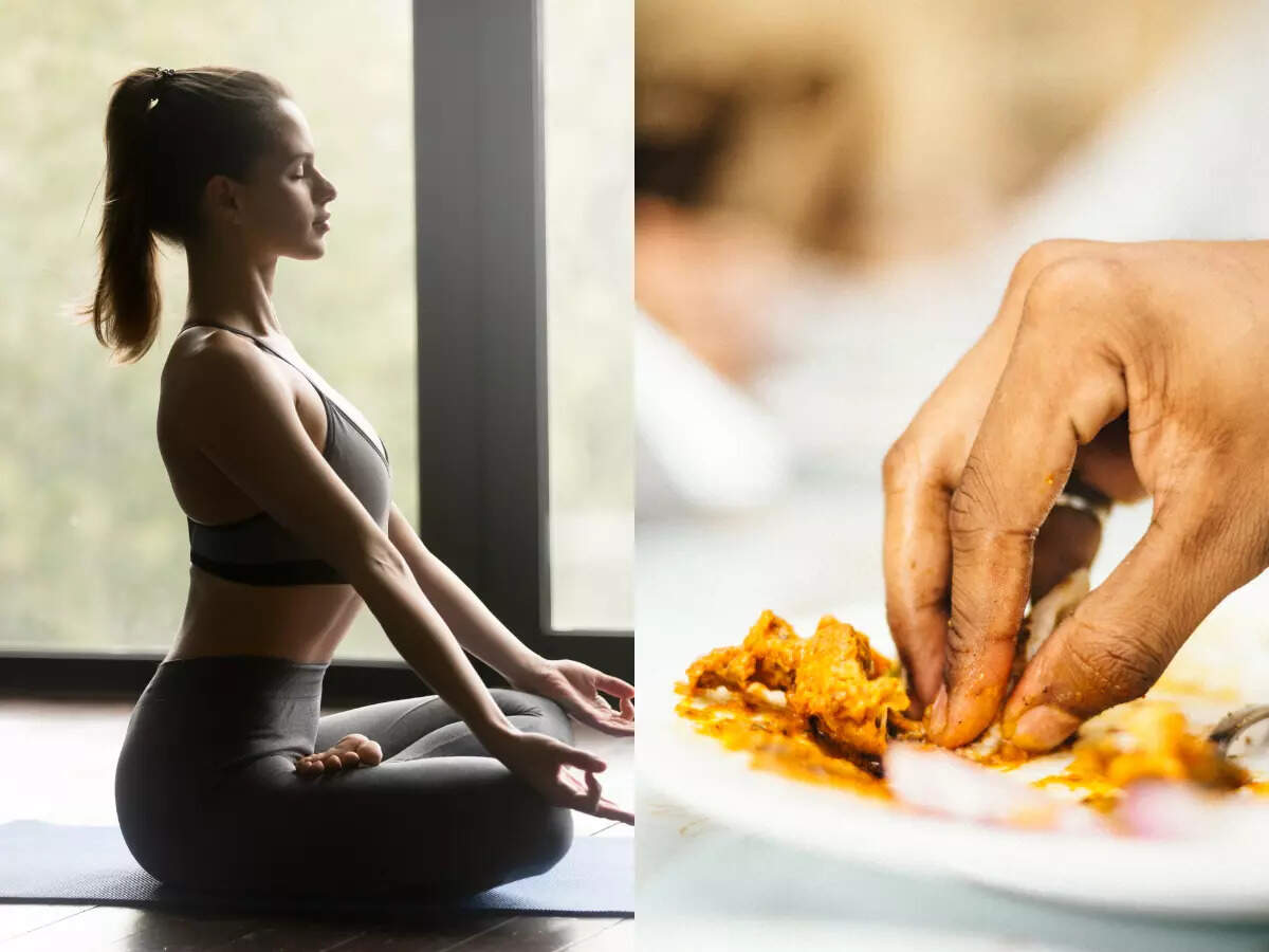 Why eating food in Sukhasana posture is a healthy habit