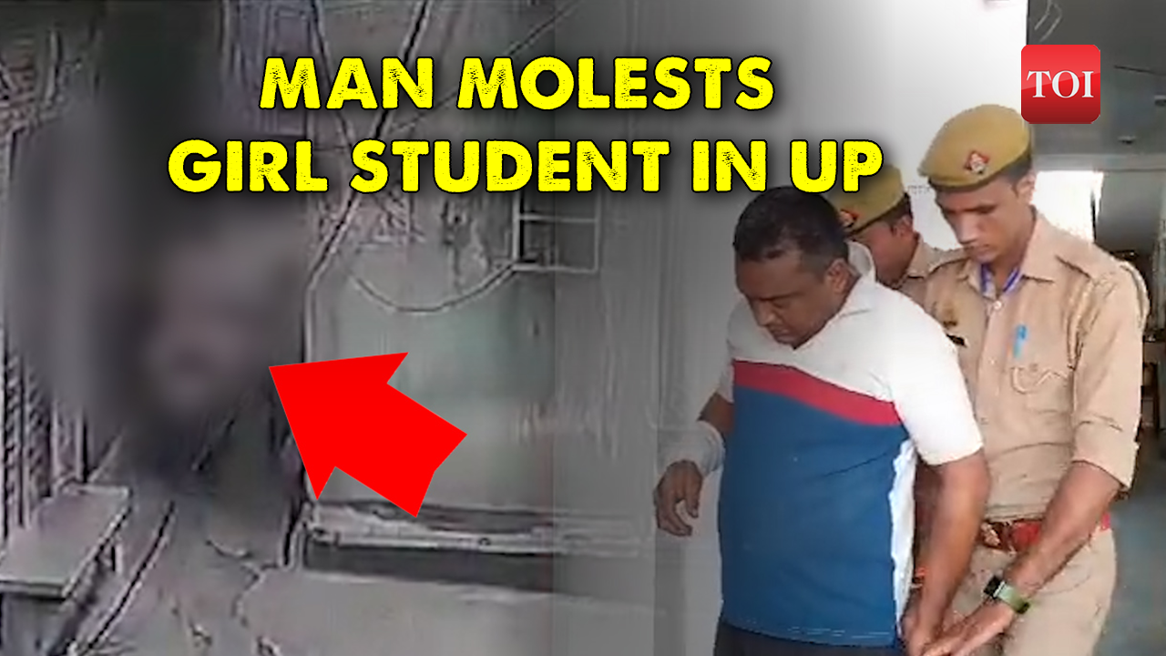 CCTV: Man molests girl returning from tuition in UP's Bulandshahr, held