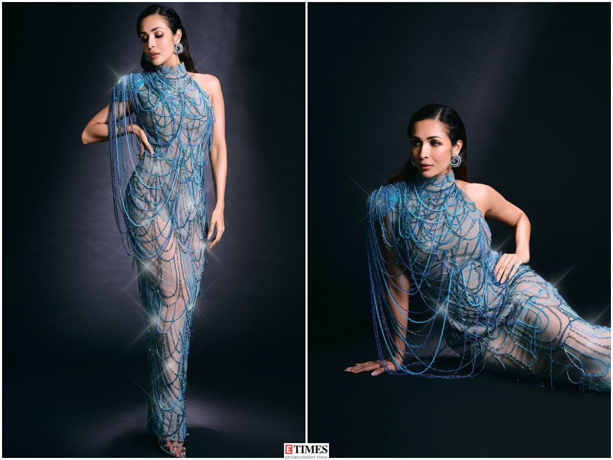 Malaika Arora is a style goddess in shimmery crystal-beaded bodycon gown, see pictures
