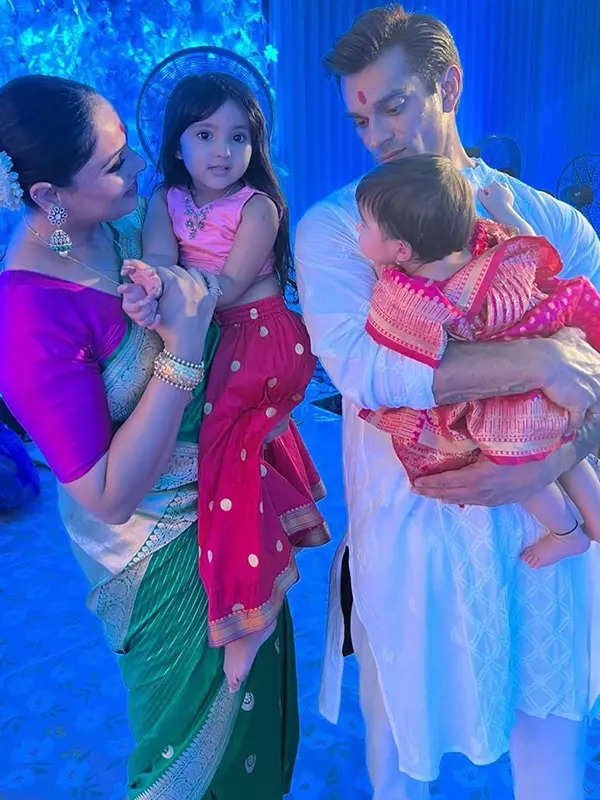 Bipasha Basu's heartwarming Durga Puja celebrations with daughter Devi and husband Karan Singh Grover, see pictures