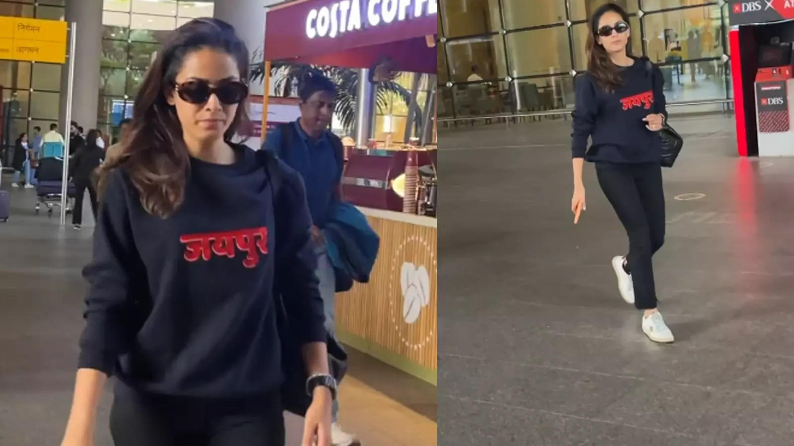 Mira Rajput Kapoor rocks sweatshirt and blue jeans look as she gets ...