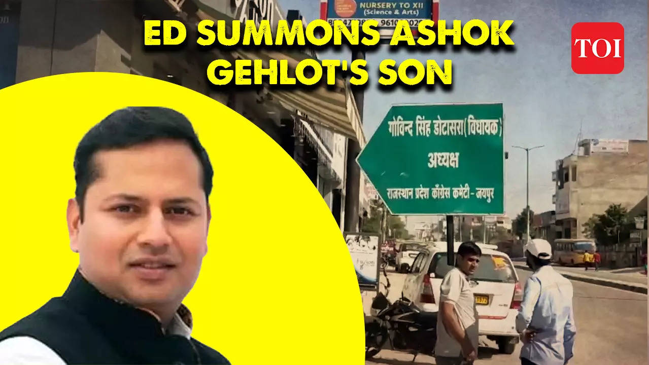 Ed Summons Ashok Gehlots Son Vaibhav Gehlot Conducts Raids At Govind Dotasaras Residence