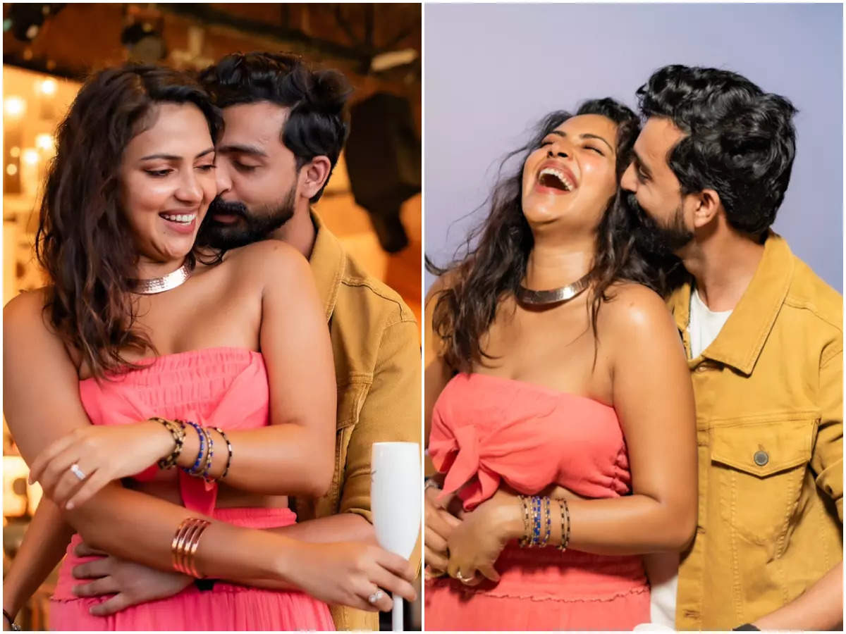 Wedding bells! Stunning photos of Amala Paul and her fiancé Jagat Desai ...