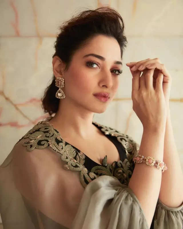 Tamannaah Bhatia flaunts her regal avatar in black embroidered gown, pictures set the internet ablaze