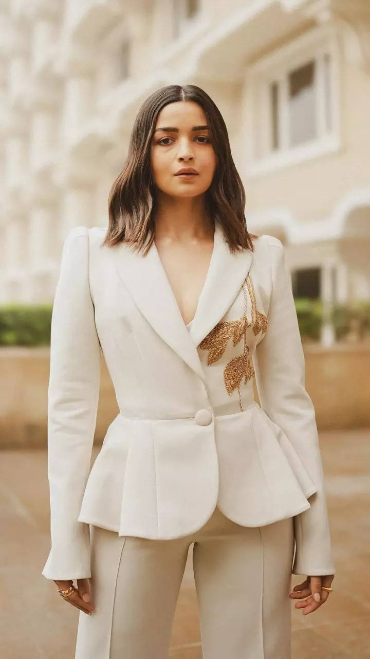 Alia Bhatt nails power dressing in a suave ivory pantsuit