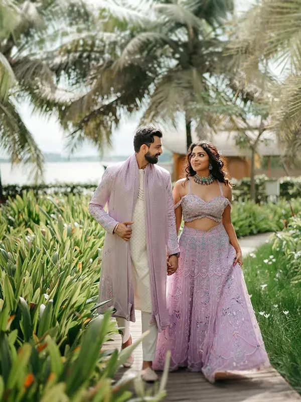 Amala Paul ties the knot with Jagat Desai in lavender-themed ceremony, shares enchanting wedding pictures