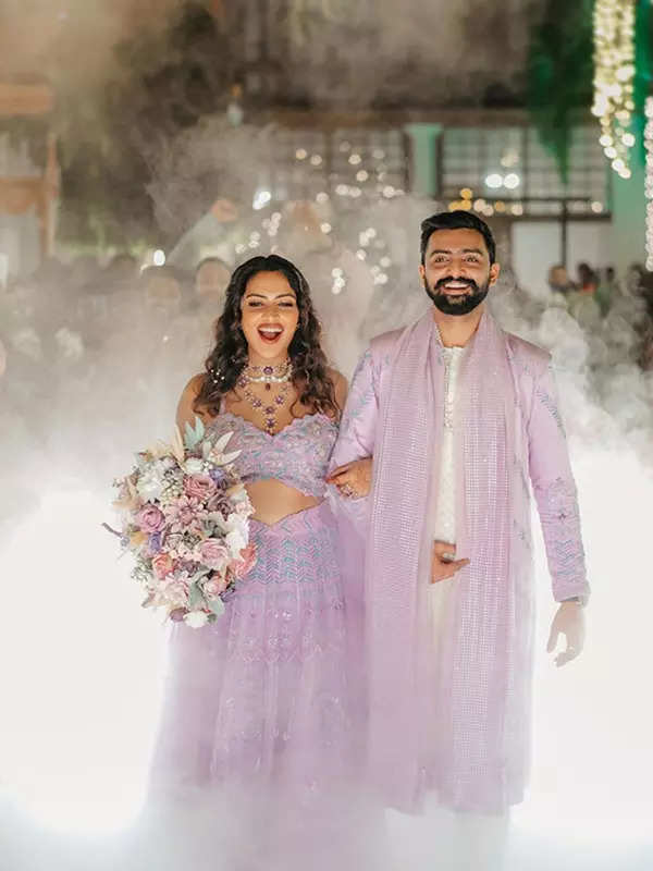 Amala Paul ties the knot with Jagat Desai in lavender-themed ceremony, shares enchanting wedding pictures