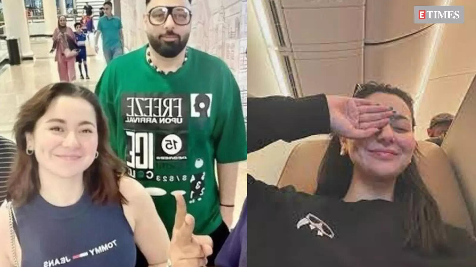 Badshah finally meets his 'crush' Pakistani actress Hania Aamir; happy
