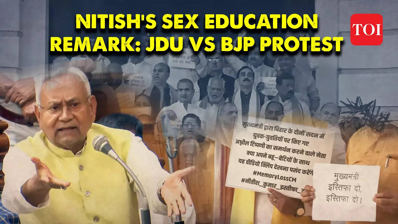 Nitish Kumar’s Sex Education Remark Jdu Members Rally Against Bjp In Bihar Legislative Council