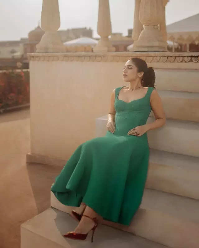 Bhumi Pednekar's unmissable sunshine glow as she poses in elegant green dress, see pictures