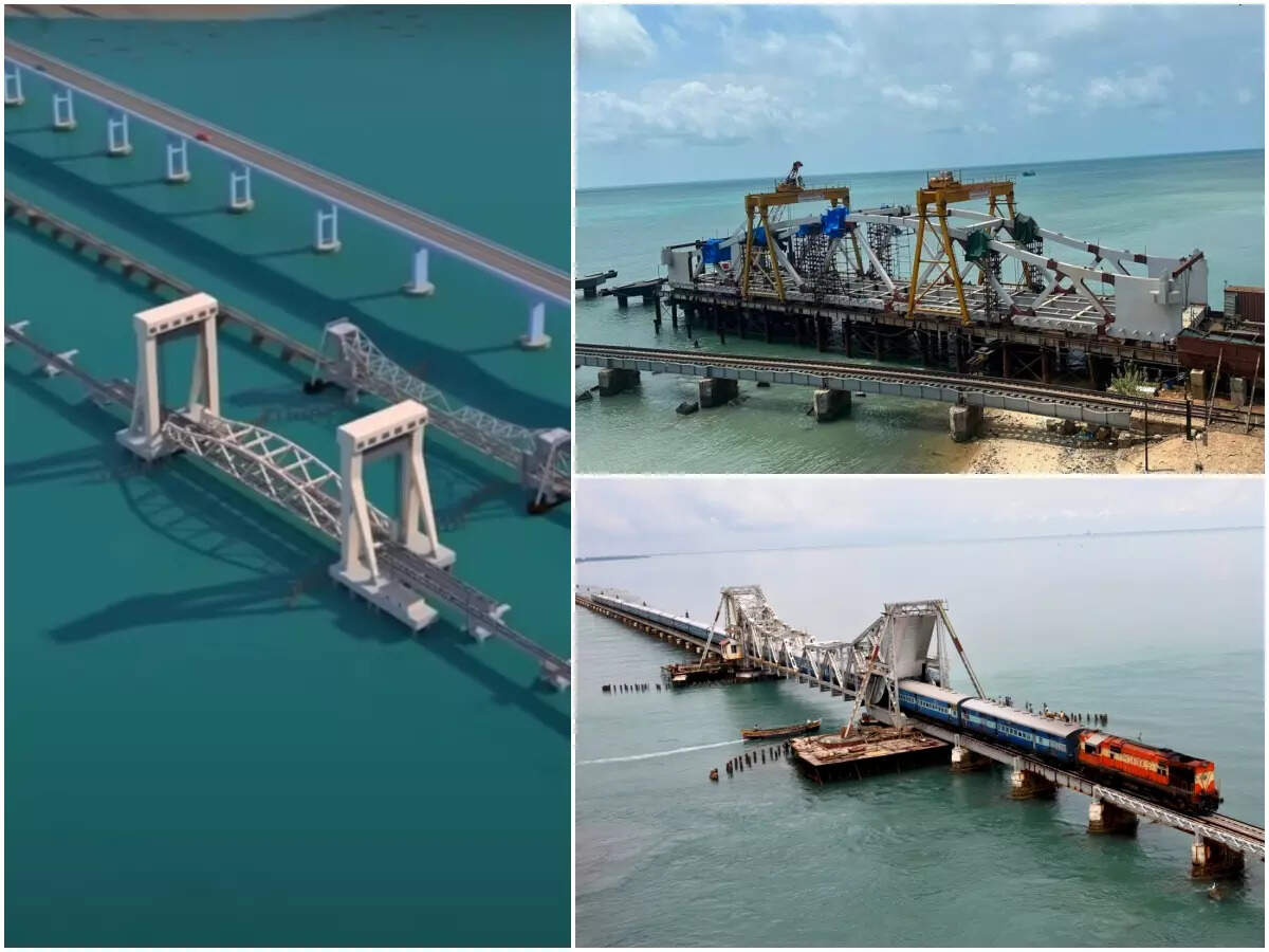 Pamban bridge India’s first vertical lift Indian Railways bridge nears