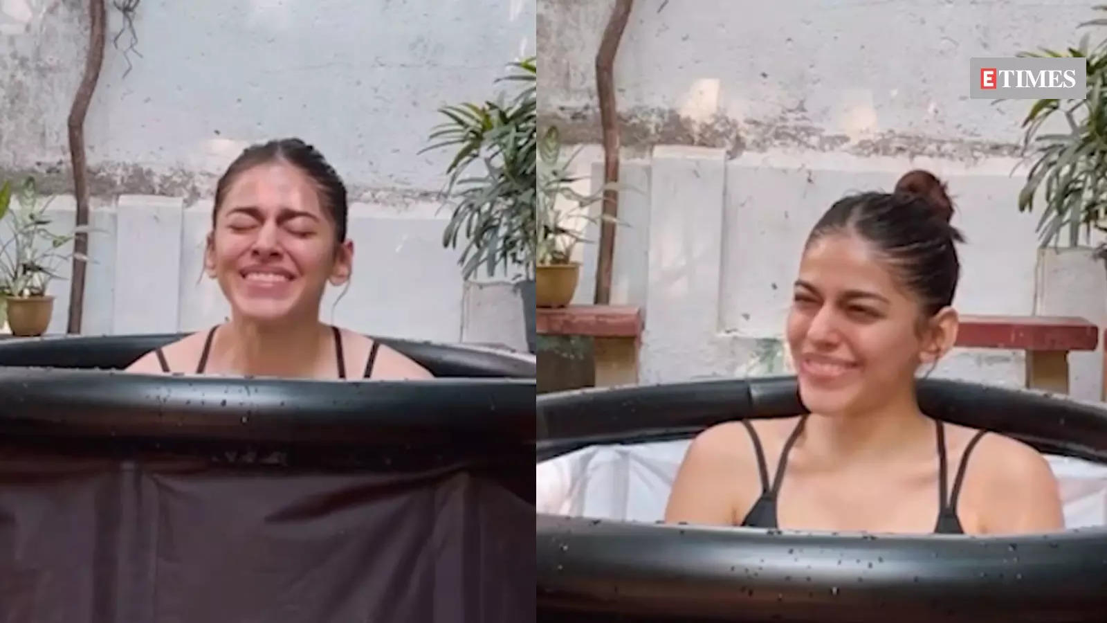 Watch: Alaya F takes her first ice bath; says 'I look like an egg'