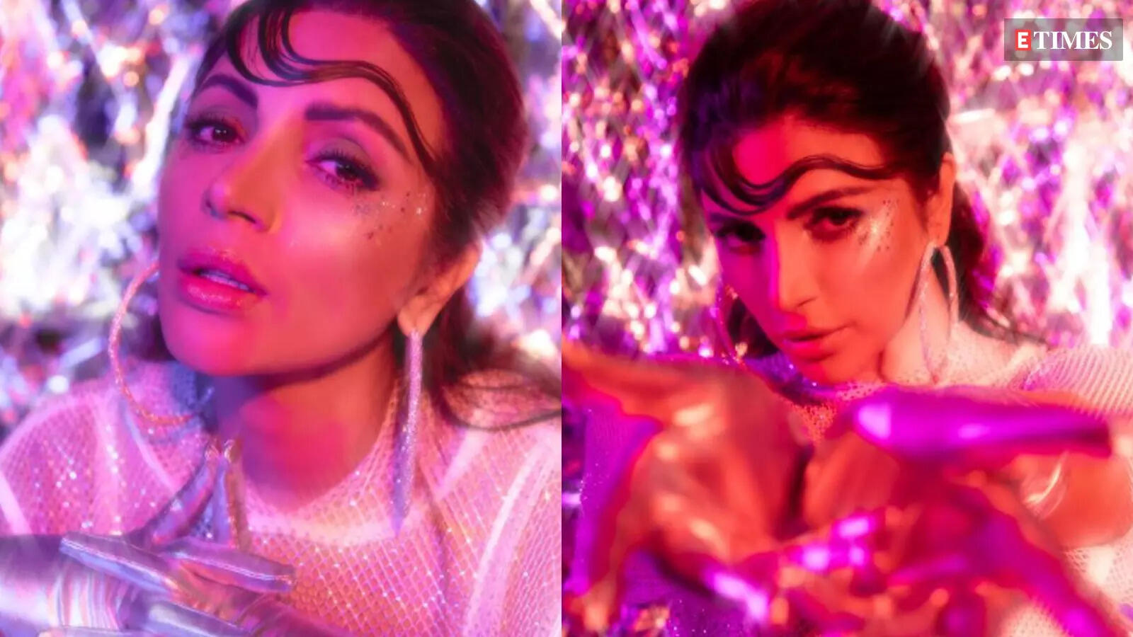 Shama Sikander shares her photos wearing a glittery-netted outfit; says ...