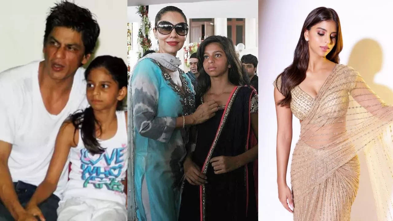 Then and now photos of Suhana Khan who is set to make her debut with 'The Archies'