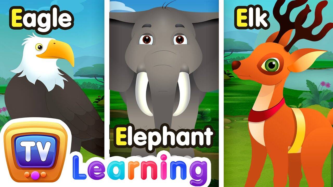 Nursery Rhymes in English Children Video Song in English 'Letter E'
