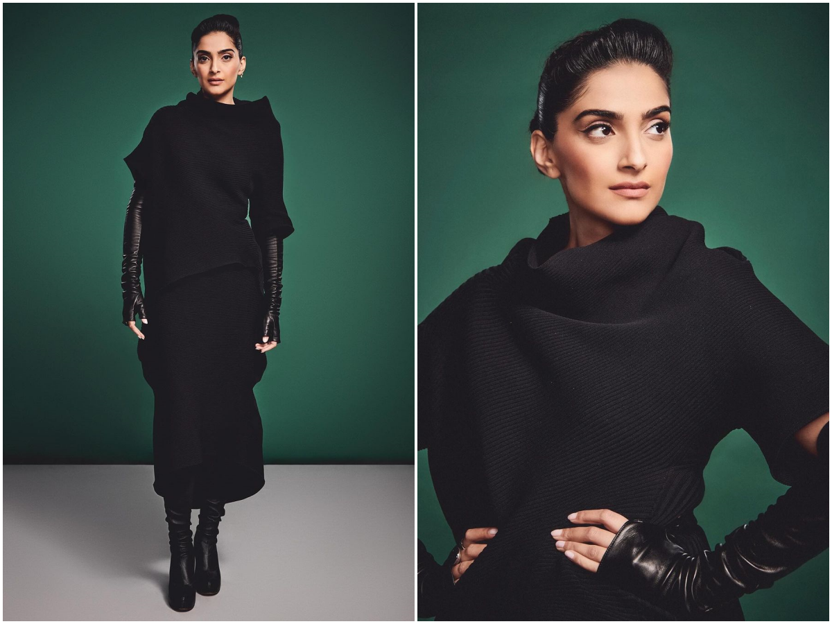 Sonam Kapoor serves style cues for winter fashion in all-black ensemble with gloves and boots, see pictures