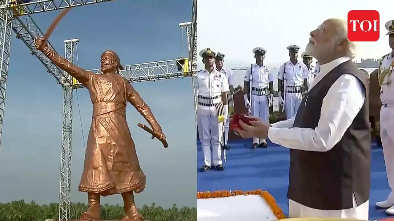 Pm Narendra Modi Unveils Grand Statue Of Chhatrapati Shivaji Maharaj In Maharashtras Sindhudurg