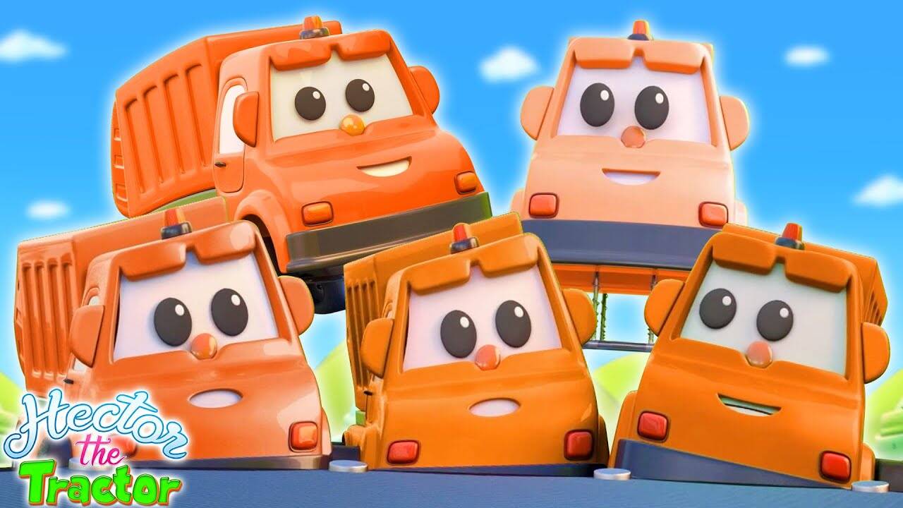 English Kids Poem Nursery Song in English 'Five Little Garbage Truck'
